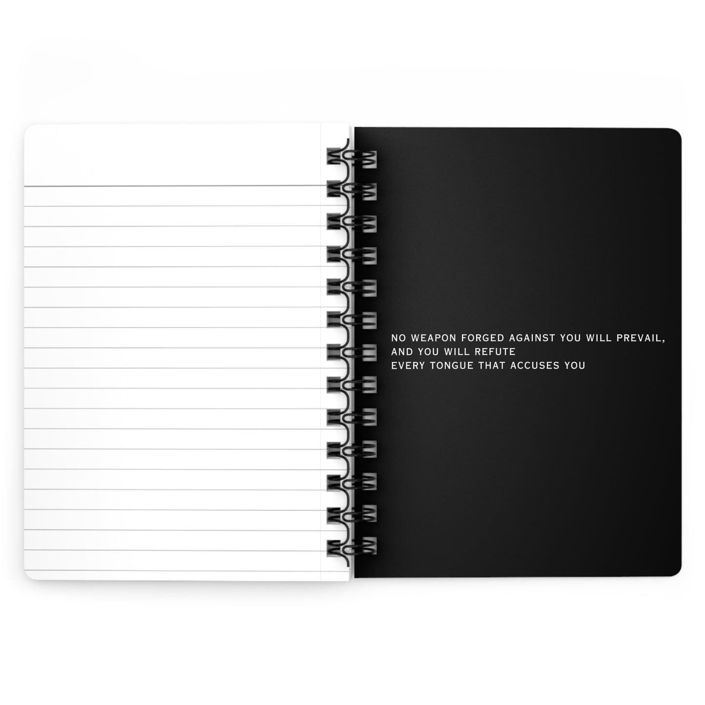 GTVT Ethos Training Journal Matte Black Spiral Workout Logbook for Athletes, Weightlifters, and MMA Fighters for PR tracking