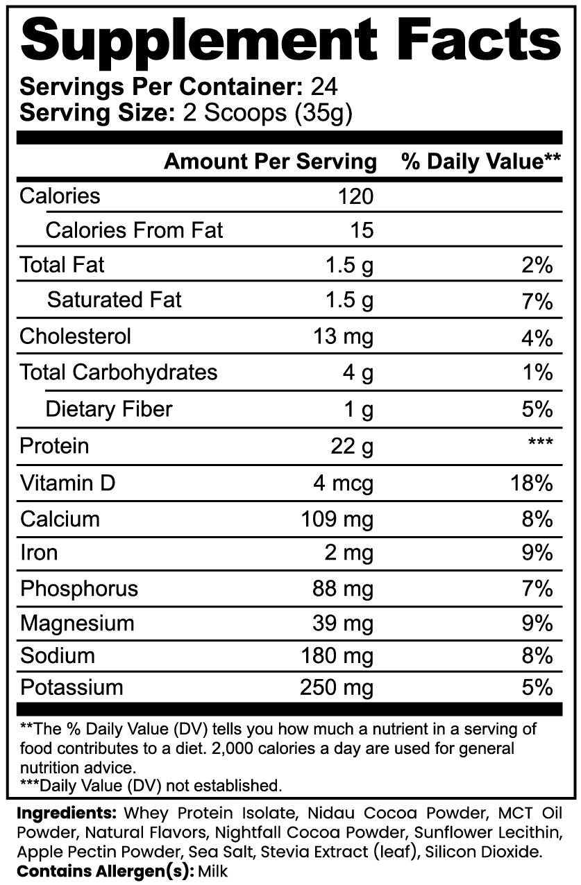 High Purity Whey Protein Isolate Powder with MCT Oil and Apple Pectin for Digestion
