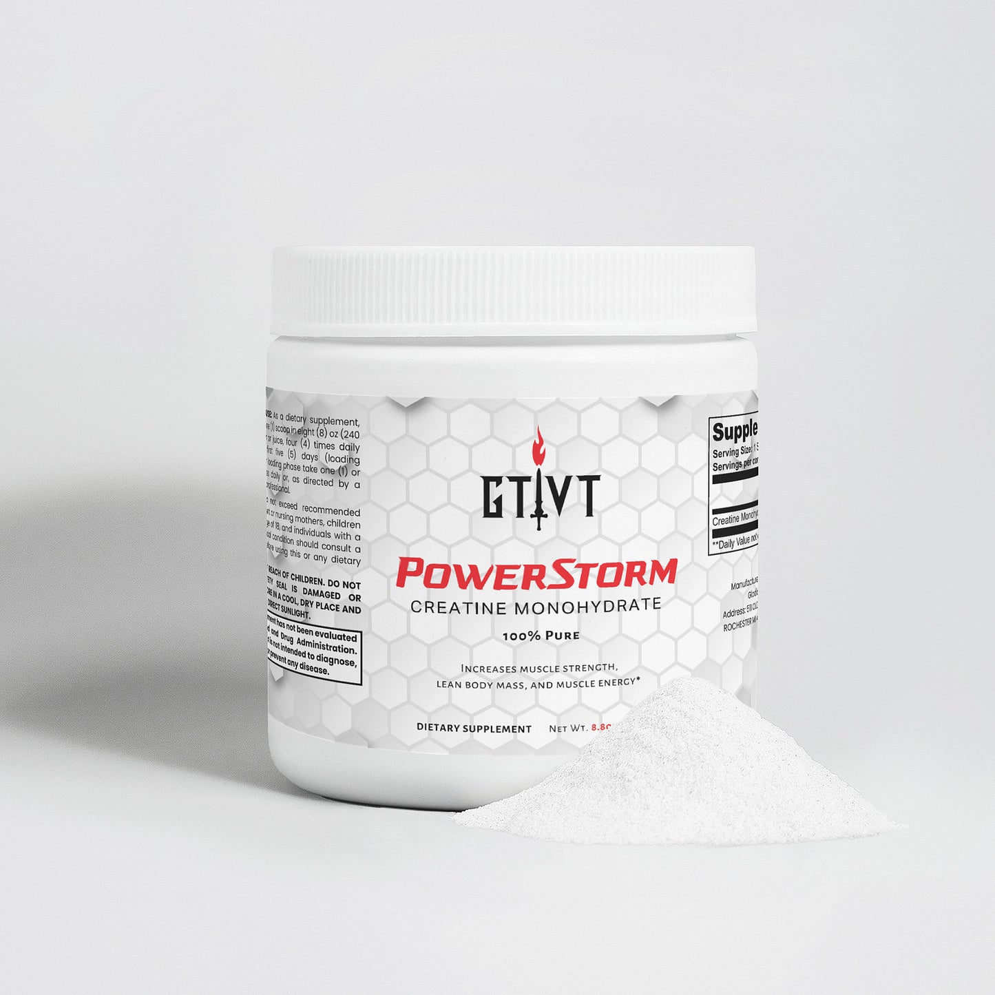 PowerStorm | Creatine Monohydrate (100% Pure)