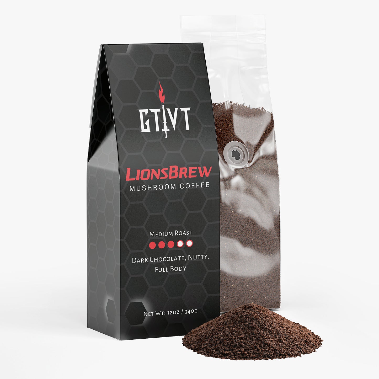 GTVT | LionsBrew | Lion’s Mane & Chaga Mushroom Coffee | Focus & Energy