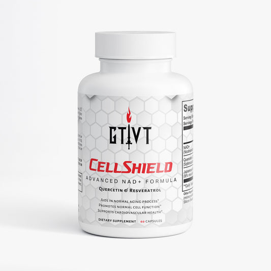 Boost cellular repair with CellShield NAD+. 500mg of NAD+ with Resveratrol & Quercetin for energy, metabolic health, and resilience