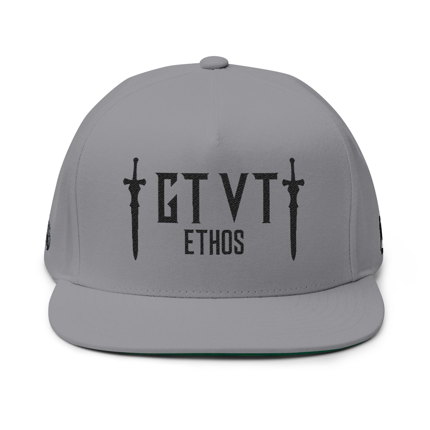 GTVT Ethos Flat Bill Snapback High Profile 5-Panel Hat with Bold Logo