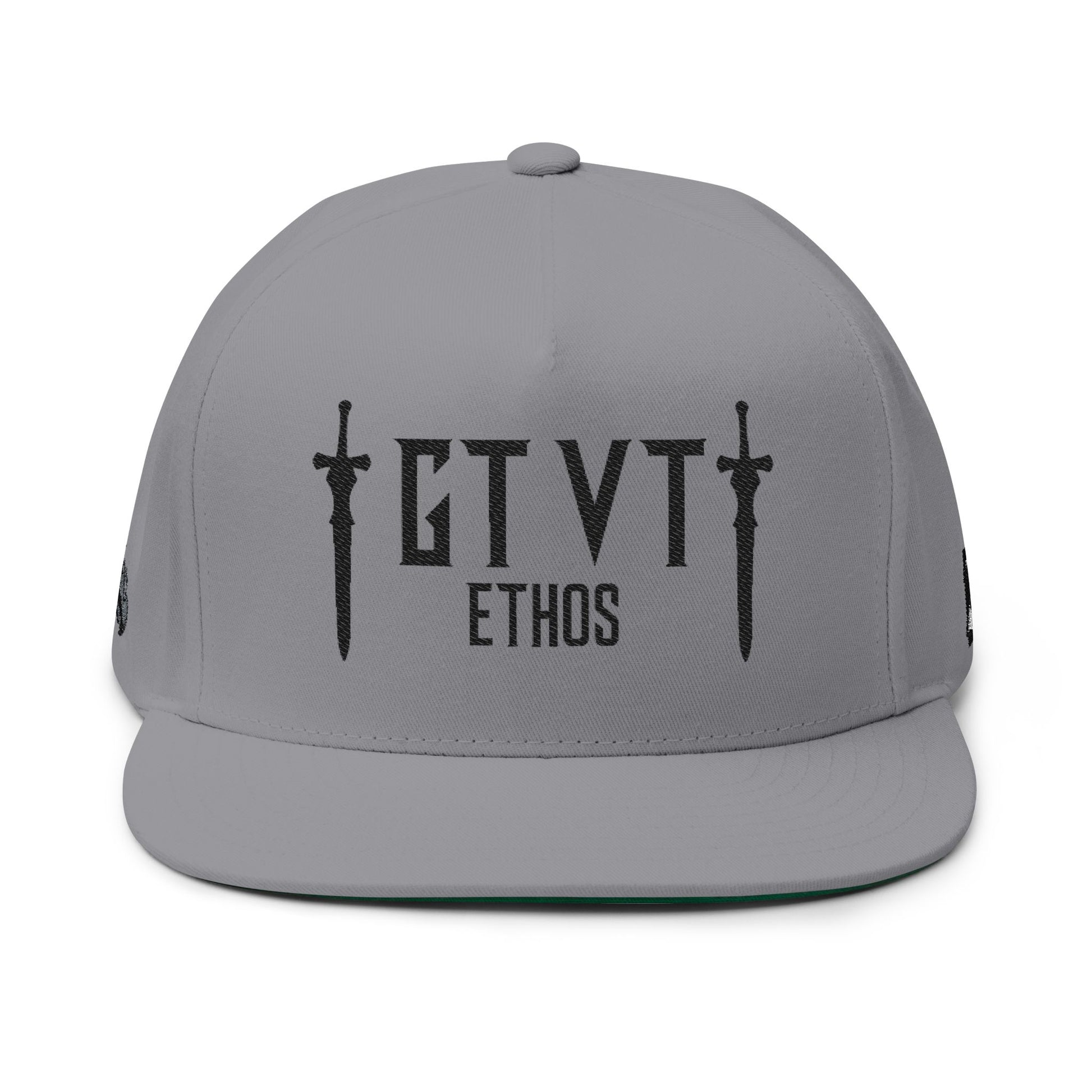GTVT Ethos Flat Bill Snapback High Profile 5-Panel Hat with Bold Logo