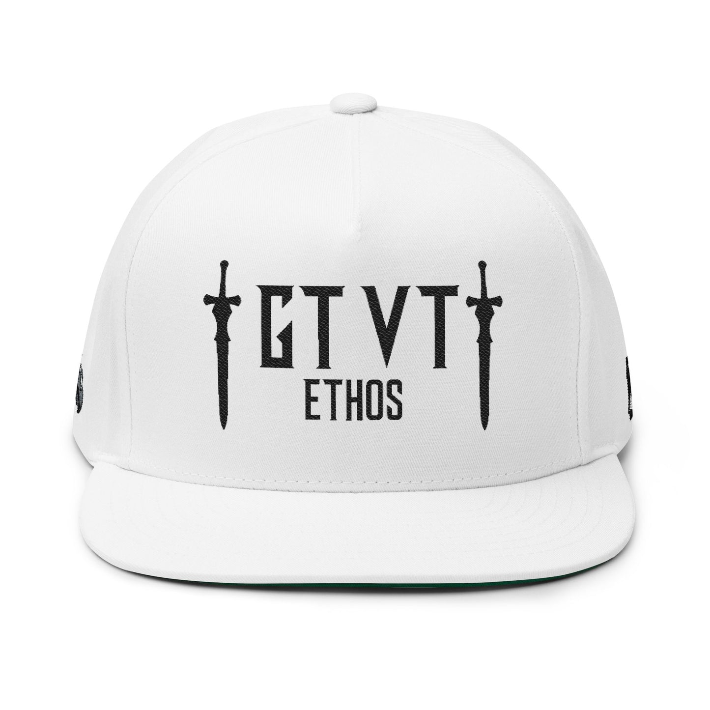 GTVT Ethos Flat Bill Snapback High Profile 5-Panel Hat with Bold Logo