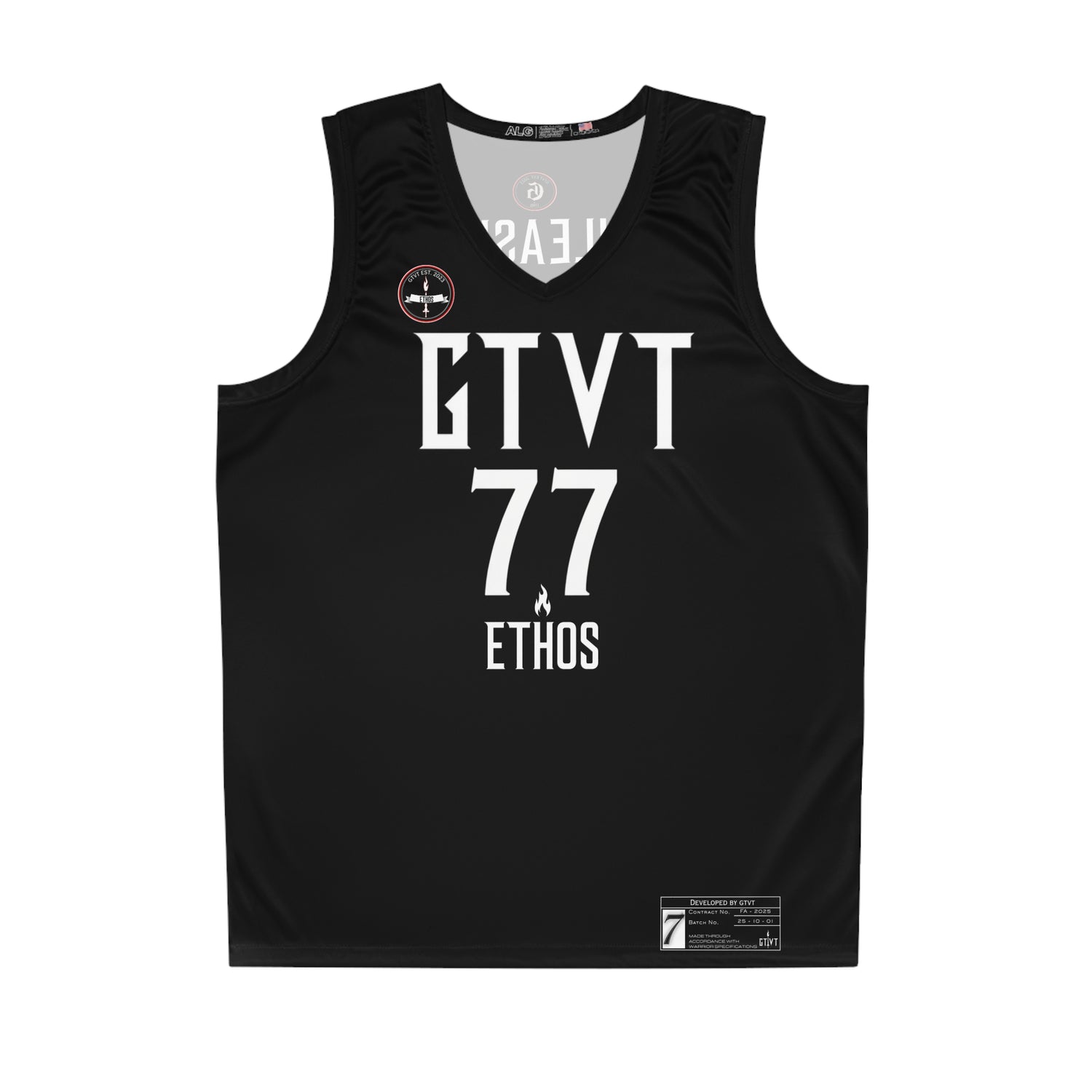 GTVT Unleashed 77 Basketball Jersey Moisture Wicking Training Shirt Front View