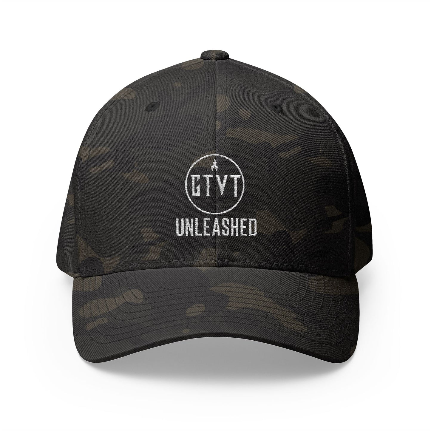 GTVT Unleashed Flexfit Icon Cap Sleek Black Fitted Athletic Baseball Hat