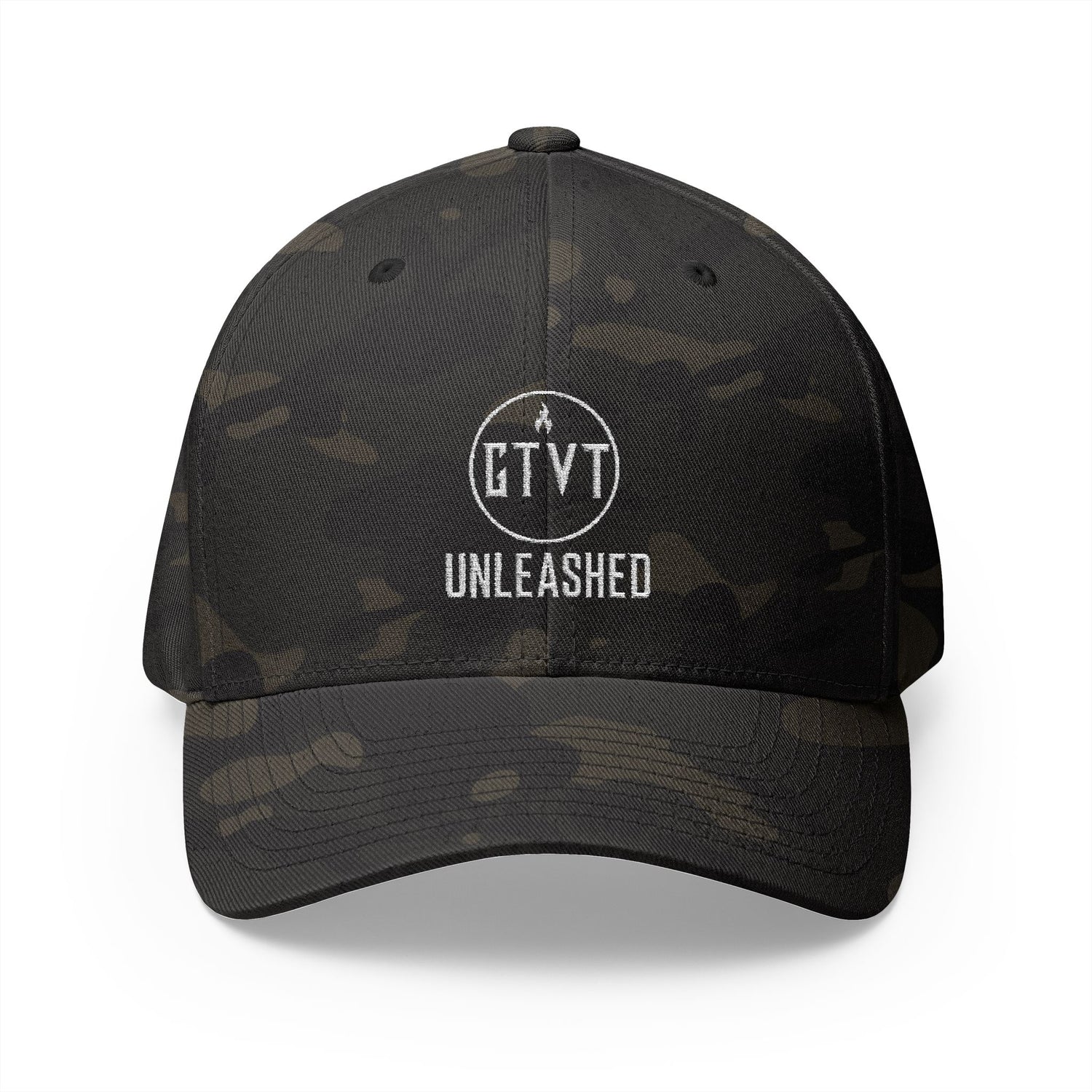 GTVT Unleashed Flexfit Icon Cap Sleek Black Fitted Athletic Baseball Hat
