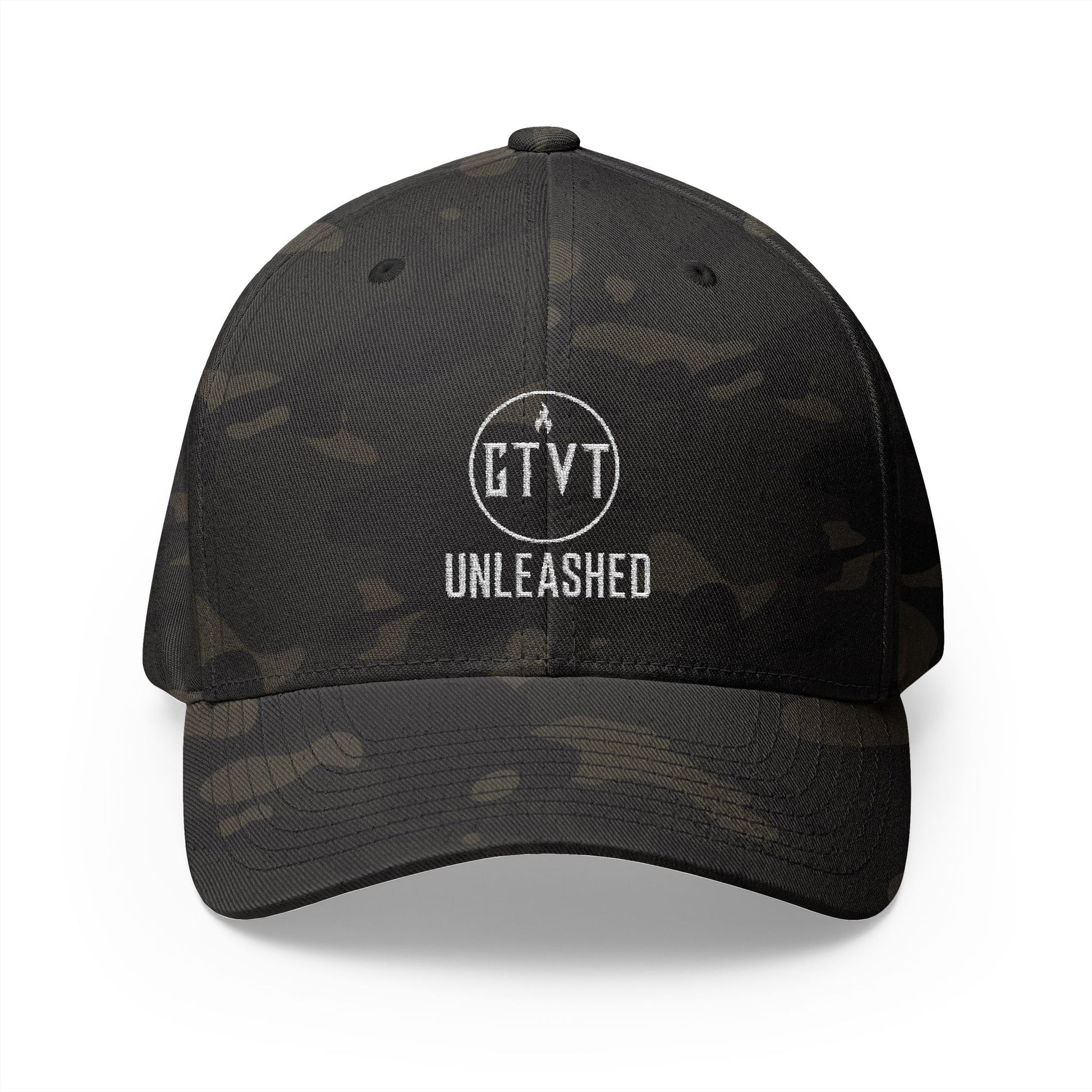 GTVT Unleashed Flexfit Icon Cap Sleek Black Fitted Athletic Baseball Hat