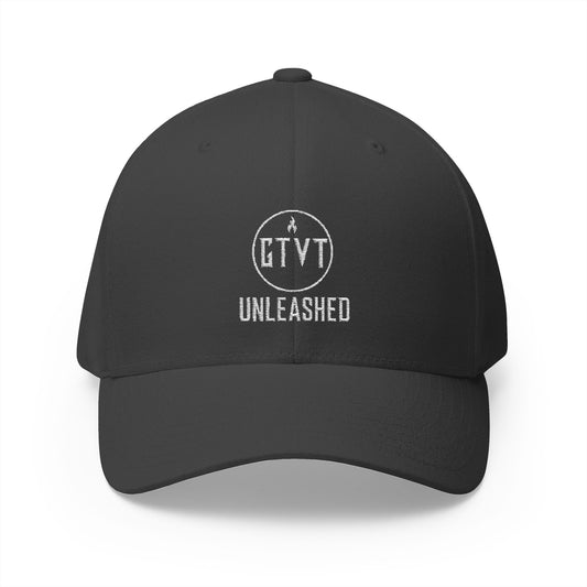 GTVT Unleashed Flexfit Icon Cap Sleek Black Fitted Athletic Baseball Hat