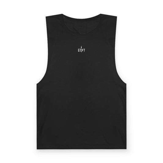 GTVT Unrestricted Performance Tank Cotton Athletic Cut-Off with Minimalist Chest Logo