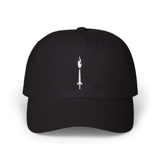 GTVT Unstructured Core Cap Low Profile Baseball Hat with Minimalist Dagger Emblem