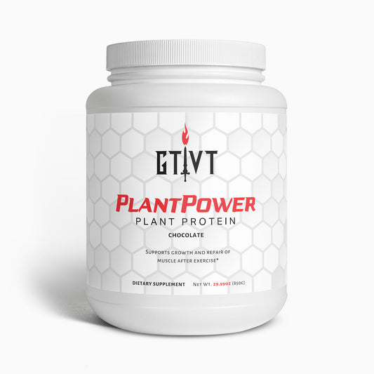 PlantPower Vegan Protein Chocolate Powder Tub with 21 Grams of Plant Based Protein