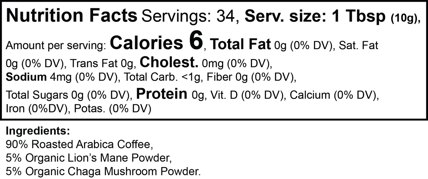 GTVT | LionsBrew | Lion’s Mane & Chaga Mushroom Coffee | Focus & Energy